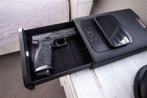 nightstand gun safe with clock